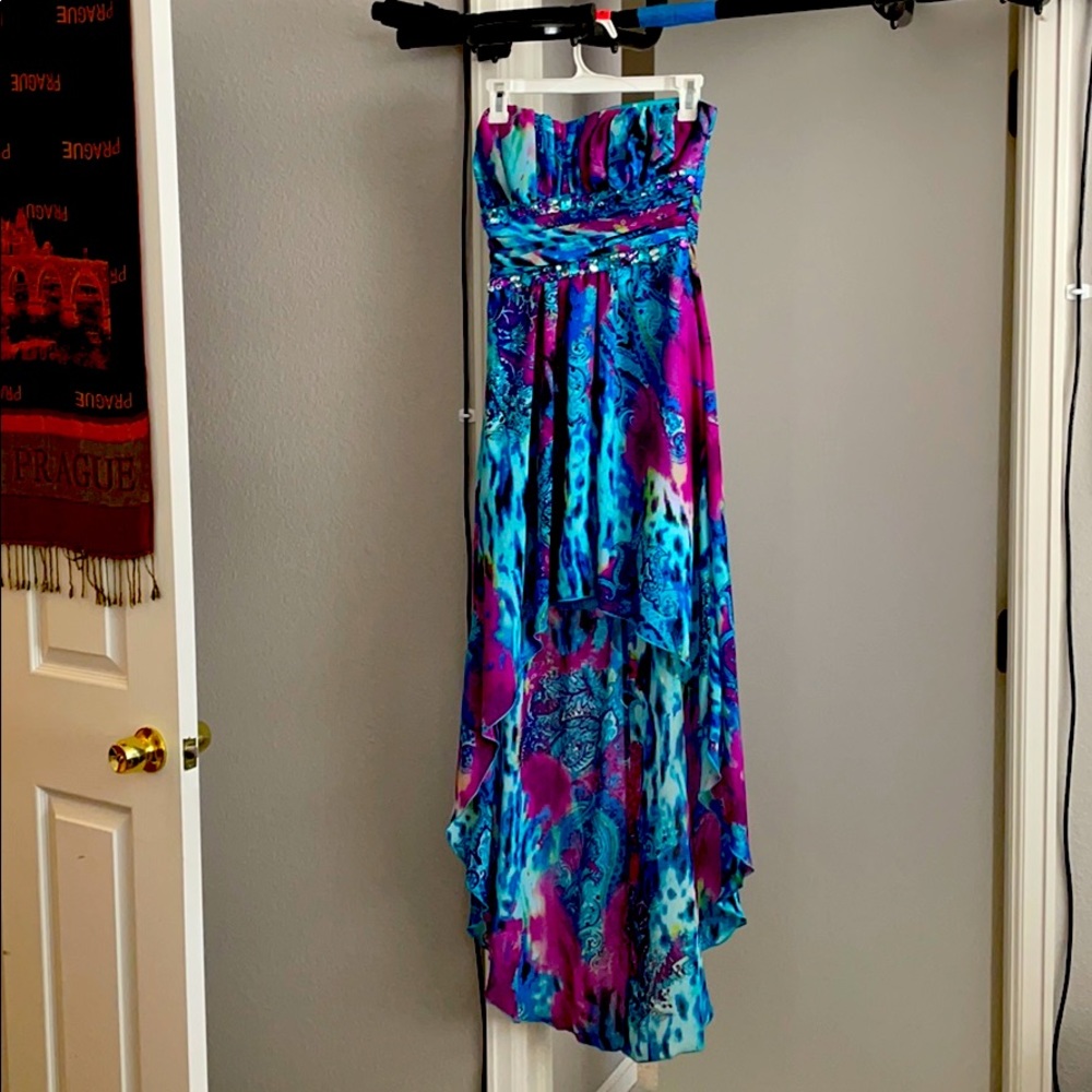 Watercolor homecoming dress